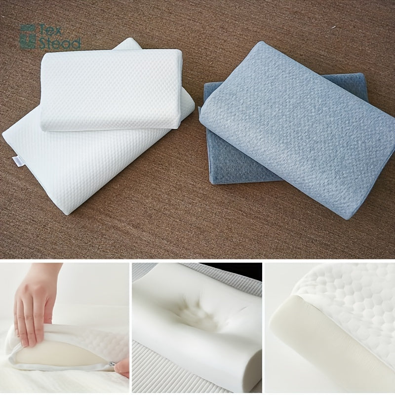 Memory Foam Pillow designed for Comfortable Sleep, Contour Shape for Neck and Cervical Support on Bed