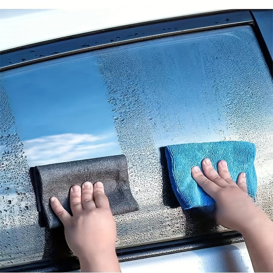 Magic Microfiber Cleaning Cloth for Glass Windows, Mirrors, Car, Dishes - Scratch-Free, Watermark-Free, Strong Absorbent, No Shedding - Ideal Home Kitchen Cleaning Tool - Reusable, Super Fine Fiber, Non-Woven Material - Suitable for use on PVC, Real