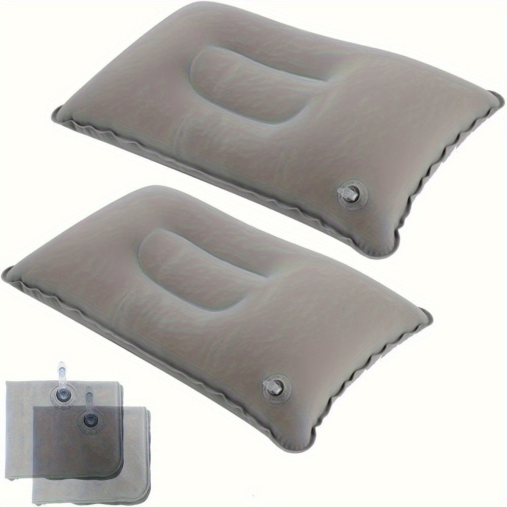 These two soft square inflatable cushions are perfect for outdoor use, making them convenient for travel. They can be used as travel-friendly pillows or camping mats, providing plush comfort wherever you go. Ideal for offices, vehicles, camping, hiking