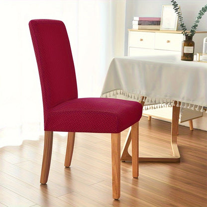 4/6pcs Velvet T-shaped Elastic Chair Covers