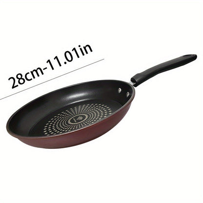 Non-stick cast iron skillet fry pan with cast iron handle, suitable for gas and induction stoves - Hand wash recommended. Perfect for making pancakes and other dishes, easy to clean.