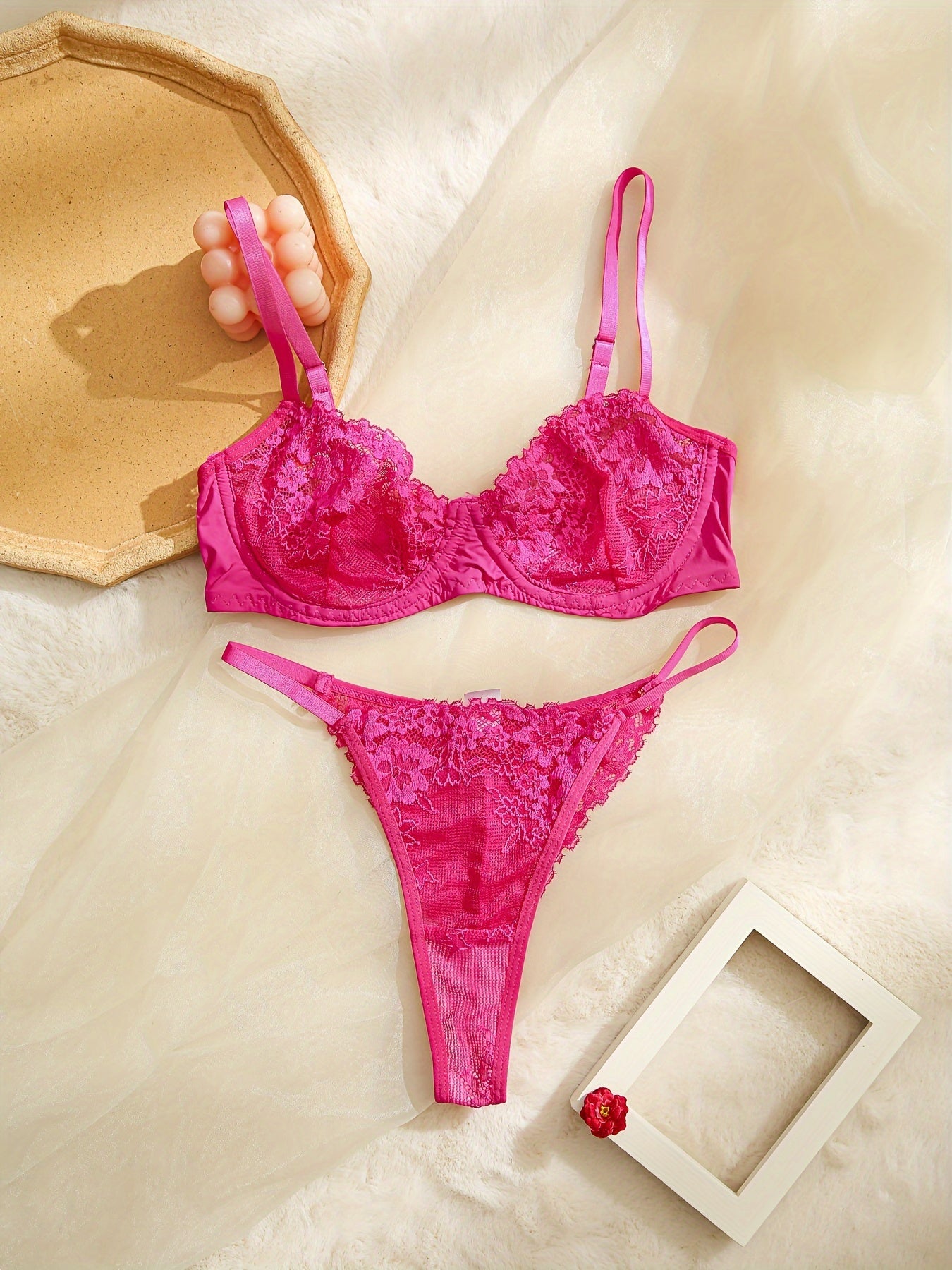 Sleek and alluring lingerie set for women.