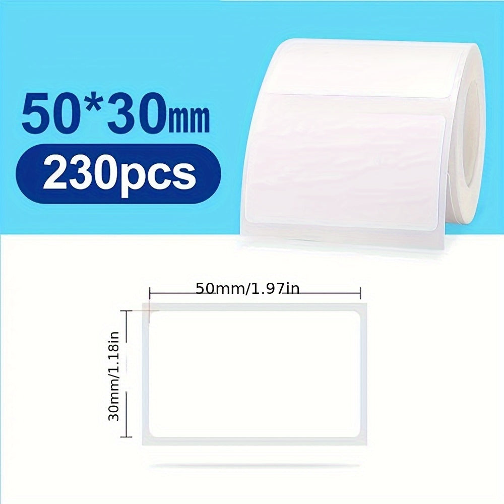 1pc original Niimbot label paper compatible with B21/B3S/B1/B203 label printer, self-adhesive waterproof thermal paper in white and transparent for price labeling.