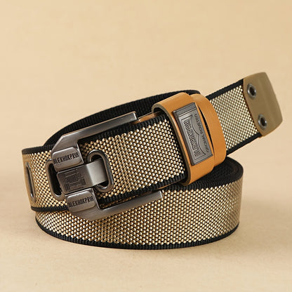 Men's Casual Canvas Strap with Alloy Pin Buckle, Durable and Flexible, Ideal Gift for Father, Elder, Boyfriend, and Friends