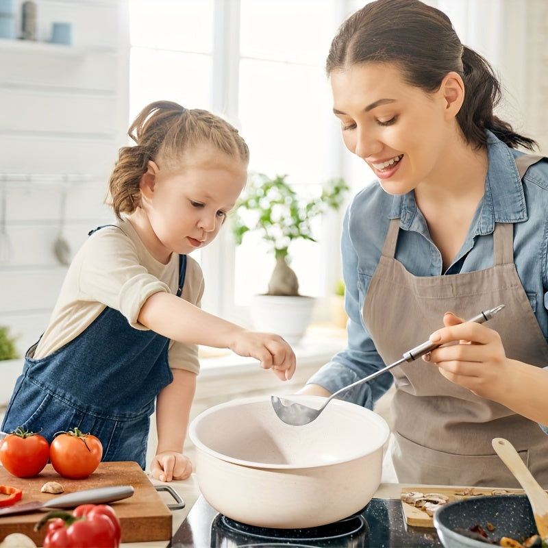 Cook delicious meals with ease using this versatile 15-piece cookware set. Made of durable aluminum with a non-stick finish, each piece features detachable handles for easy storage. This set is suitable for both induction and open flame cooking, and is