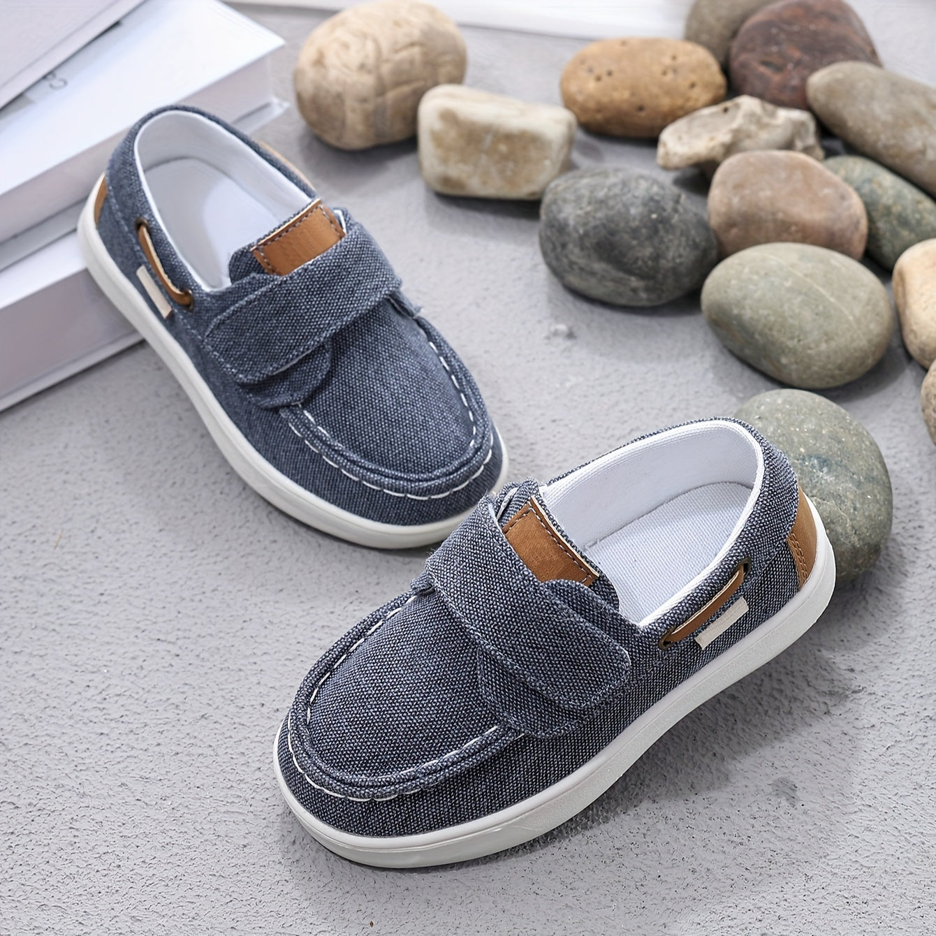 Boys' Slip-Resistant Soft Canvas Sneakers