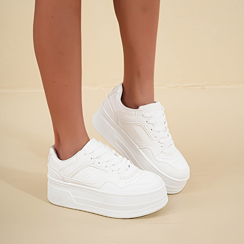 Women's all-season sneakers featuring lace-up closure, non-slip sole, and breathable materials.