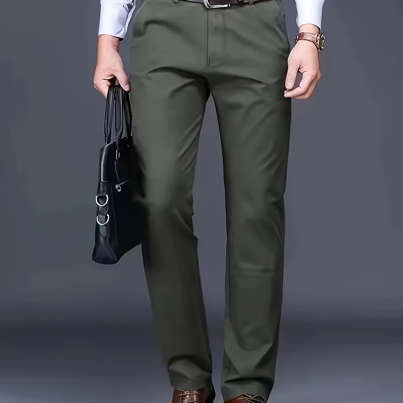 Men's versatile casual formal pants with a classic design and comfortable fit, perfect for casual or business wear.