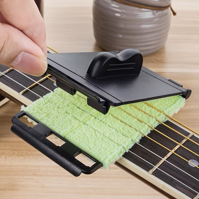 Guitar and Bass String Cleaning Tool - Fingerboard Brush for Acoustic, Electric Instruments - Anti-rust Maintenance Tool