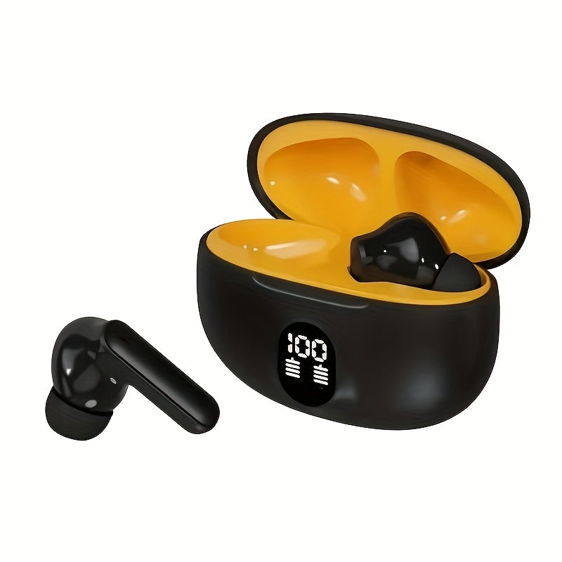 [2025 Explosion] TWS wireless in-ear headphones with clear screen display and HiFi stereo sound. Available in three colors with a trendy design. Ideal for sports, commuting, gaming, and