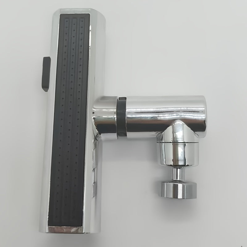 This product is a versatile 3-way water outlet faucet adapter made of durable ABS material. It is easy to install and does not require any electricity. Perfect for use in the bathroom as a sink accessory, this multi-functional dispenser offers