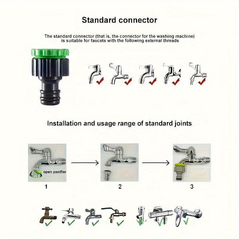 Flexible green garden hose set with high-pressure nozzle and connector for various outdoor uses such as watering, car wash, and pet cleaning. Available in lengths of 22.86m, 30.48m, and