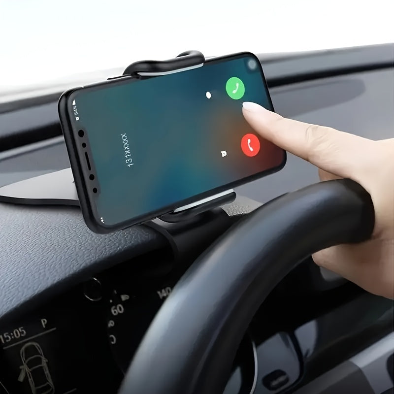 ABS Material Dashboard Phone Holder for Cars - Easy Installation, Anti-Slip Clamp, Rotatable Mount for Various Phone Brands, Non-Waterproof Auto Device Support