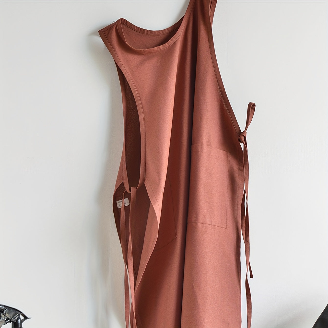 1 Korean-style woven apron in solid color for home use