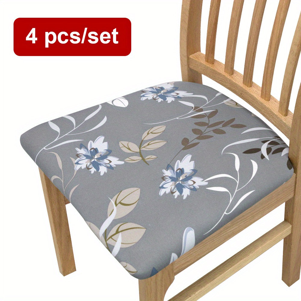 4/6 Elastic Chair Cushion Covers with Print