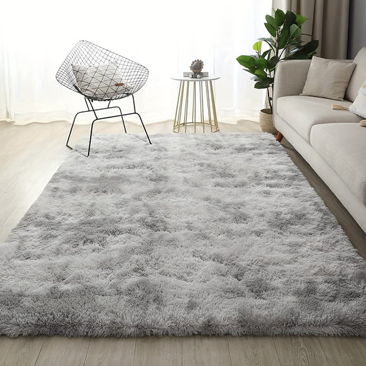 Soft shaggy area mat made from 100% polyester material, recommended for dry cleaning only. Designed for indoor use, this cozy home decor mat comes in multiple sizes suitable for living rooms, bedrooms, game rooms, and dormitories. It has a weight of