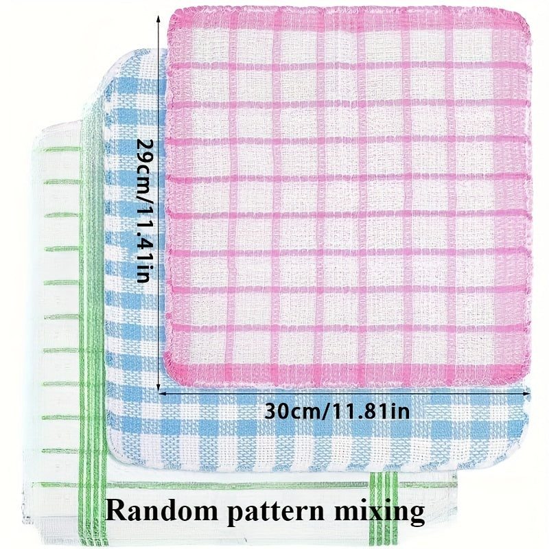 Set of 12 Ultra-Absorbent Microfiber Dish Cloths - Fast Drying, Waffle Weave Kitchen Towels for Cleaning at Home or on-the-Go