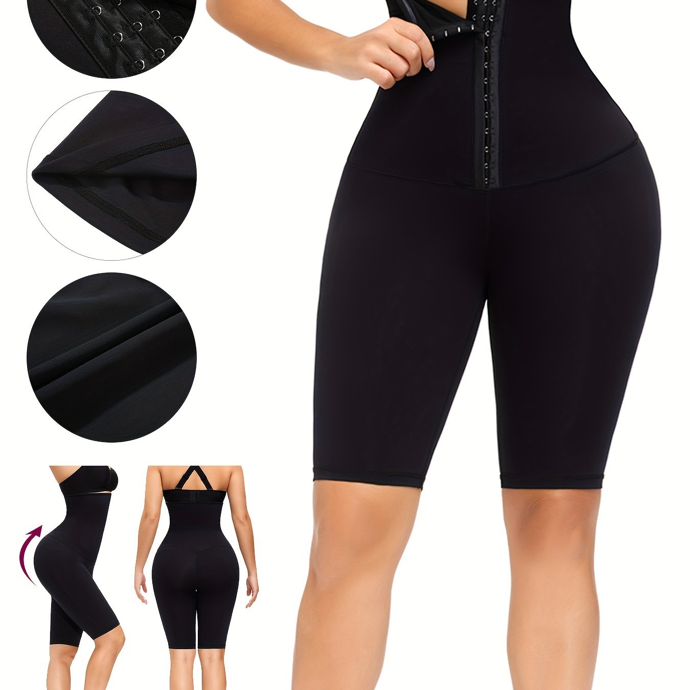 High-waist joggers for women with tummy control, made of nylon spandex. Ideal for outdoor running, in solid color knit fabric. Model MT200395.