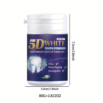 KOXIte 5D Teeth Whitening Tooth Powder - Gentle, deep cleansing toothpaste that freshens breath, perfect for daily use and travel.