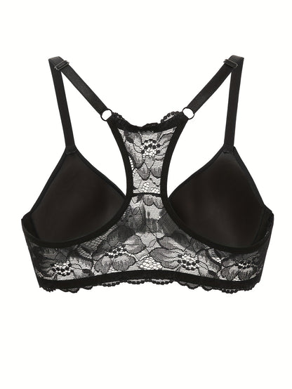 Versatile, glossy lace lingerie with comfortable front buttons for women