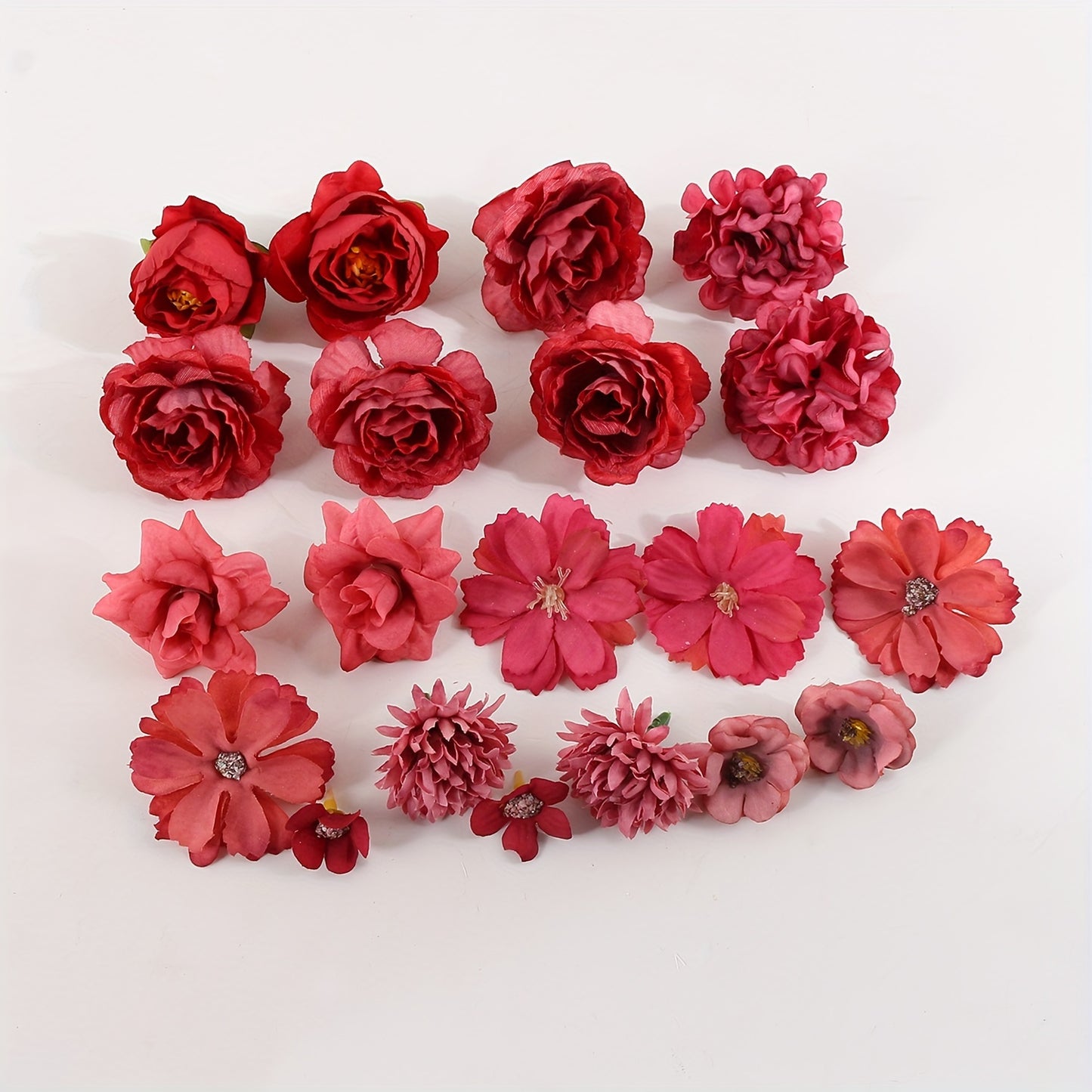 20 artificial flowers for home decoration, weddings, parties, holidays, and birthdays. Perfect for DIY wreaths and wall decorations.