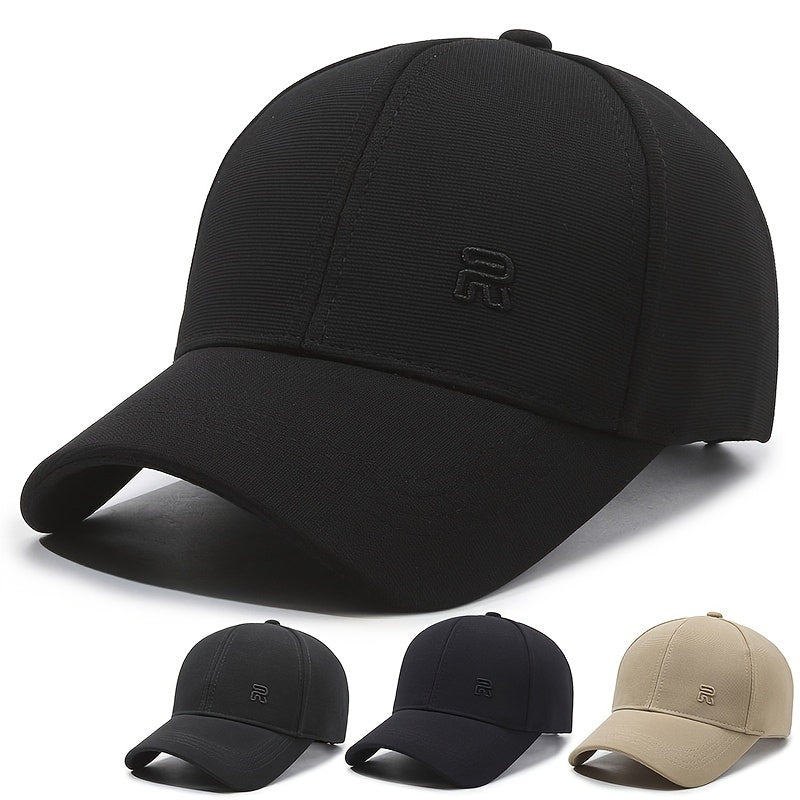 Gender-neutral baseball cap with embroidery, adjustable acrylic material for sun protection. Ideal for outdoor travel with knitted craftsmanship and non-stretch design.