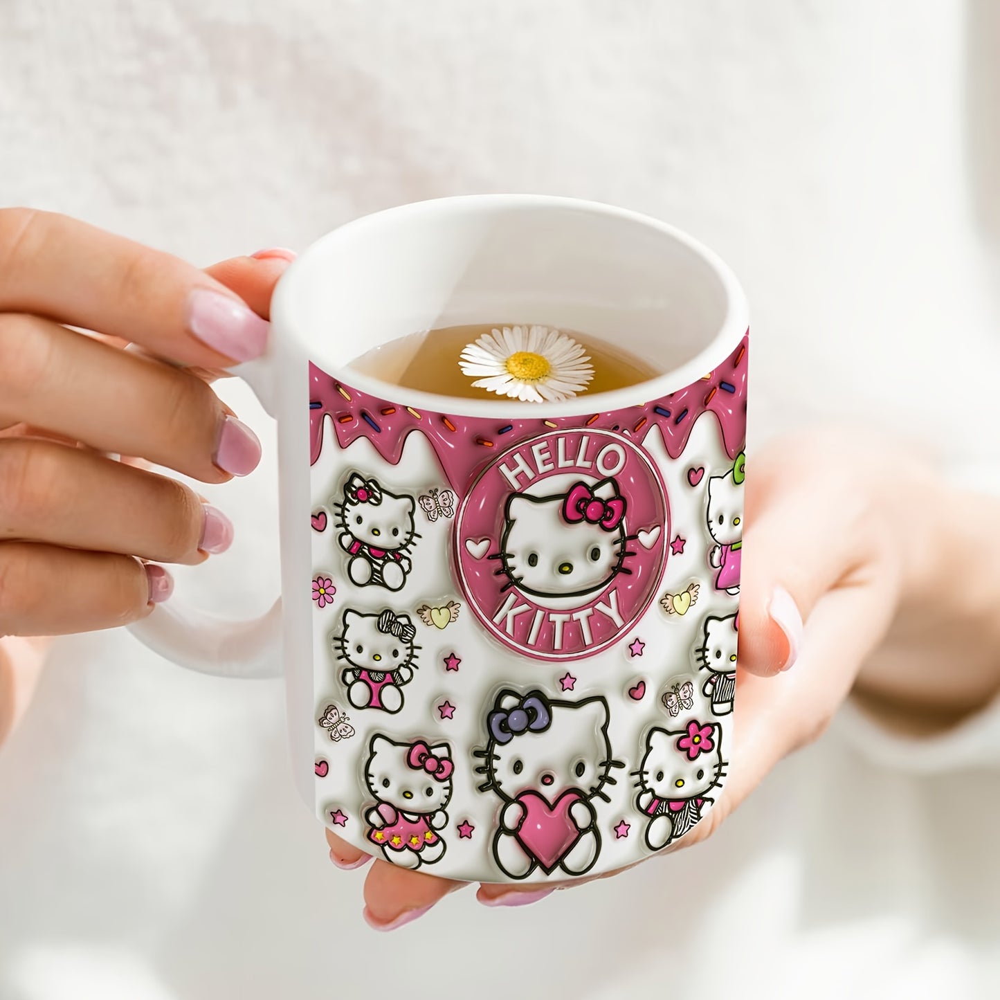 1 Hello Kitty ceramic coffee mug for all seasons, ideal for birthdays and holidays.