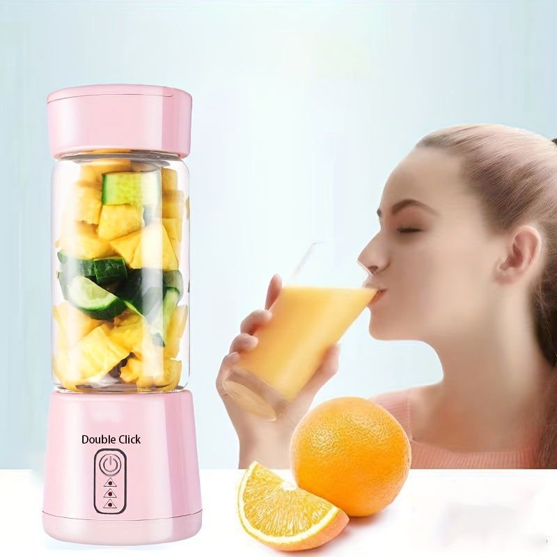 USB Rechargeable Portable Wireless Juicer - Suitable for Kitchen & Dining, Made of Glass and Plastic