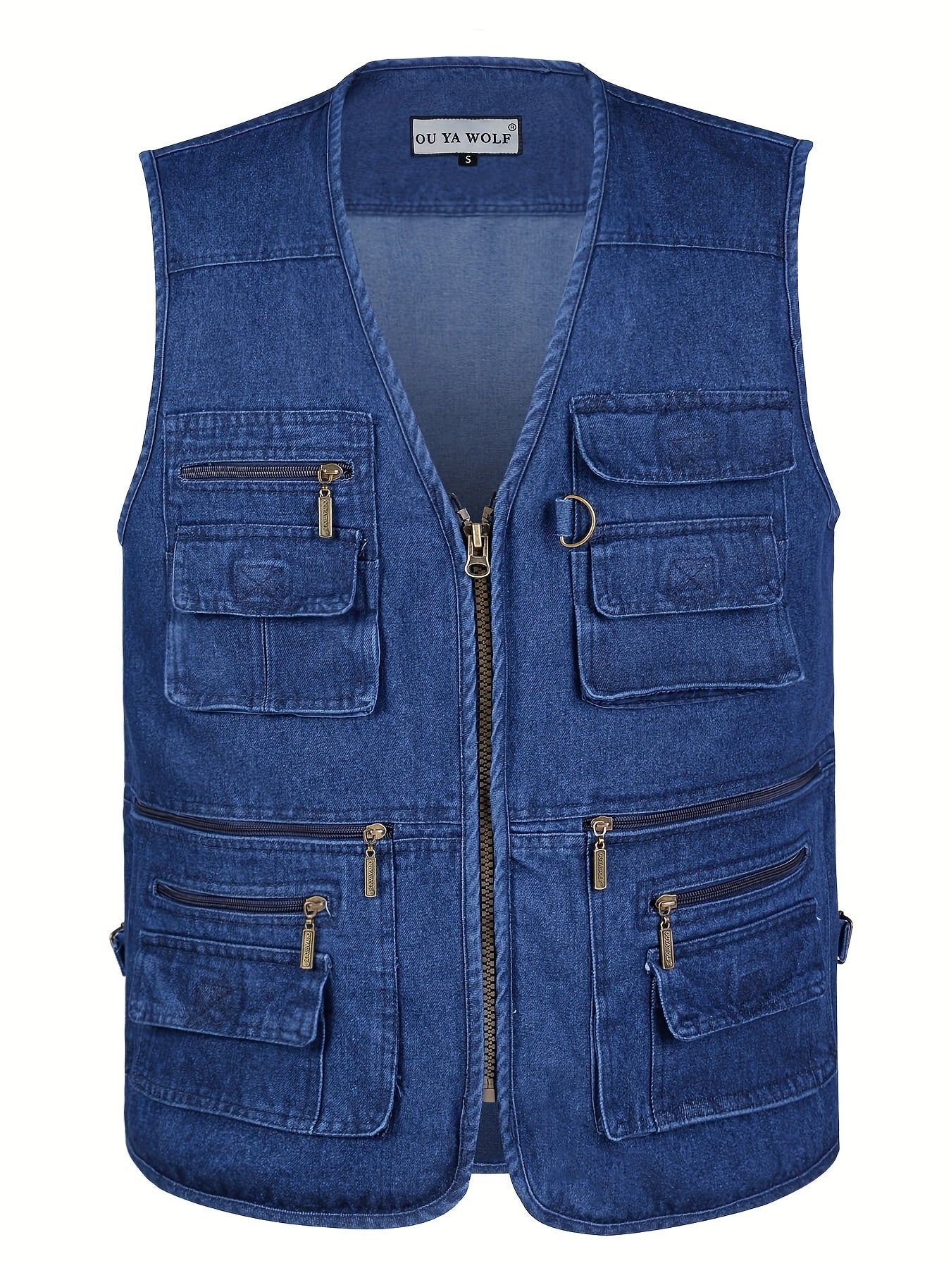 Men's Casual Zipper Pockets Cargo Vest for Spring/Summer Outdoor Activities