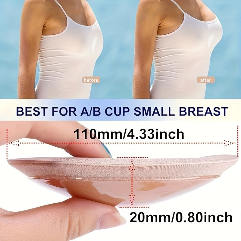 Reusable bra insert pads for enhancing the chest in women's lingerie.