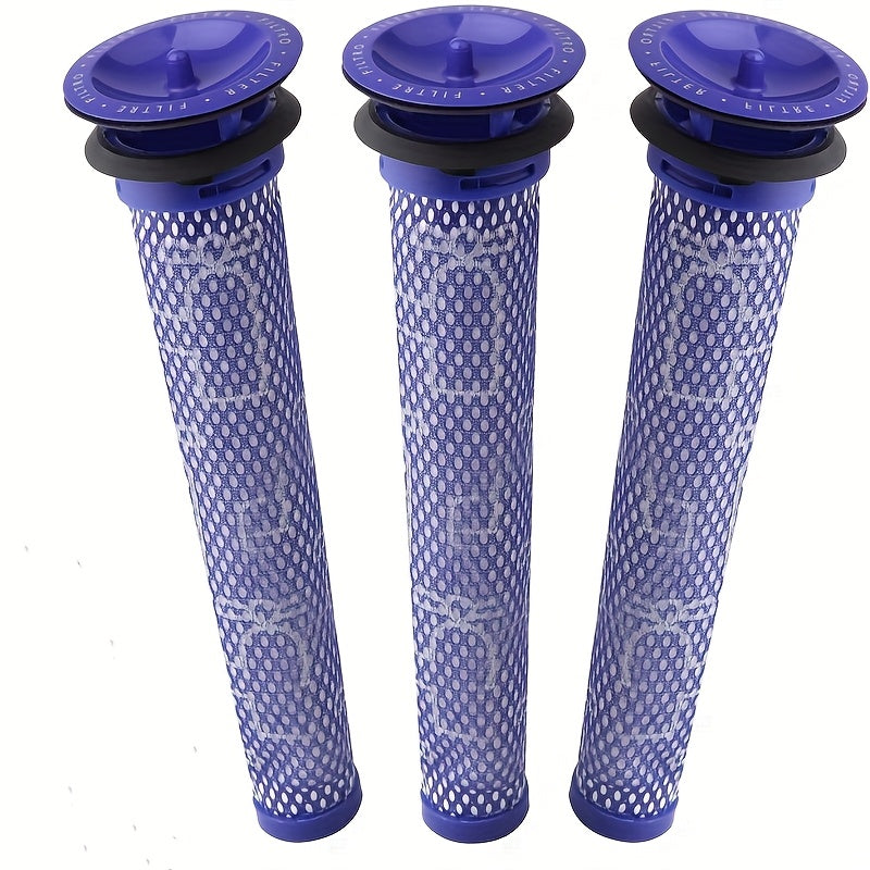 Comparison between 2 or 4 pieces of Dyson Vacuum pre-filter (compatible with V6, V7, V8, DC59, DC58 models) replacements (965661-01 and 967478-01) and 1 piece of front filter mesh plus 1 piece of rear filter mesh or 2 pieces of front filter mesh plus 2