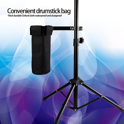 Durable waterproof nylon drumstick bag, holds 10 pairs. Features clamp-on holder and secure aluminum locking system.