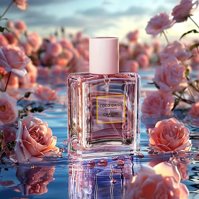 Elegant floral women's perfume: buy one, get one free. Alcohol-based, formaldehyde-free. Ideal for daily wear or date night.