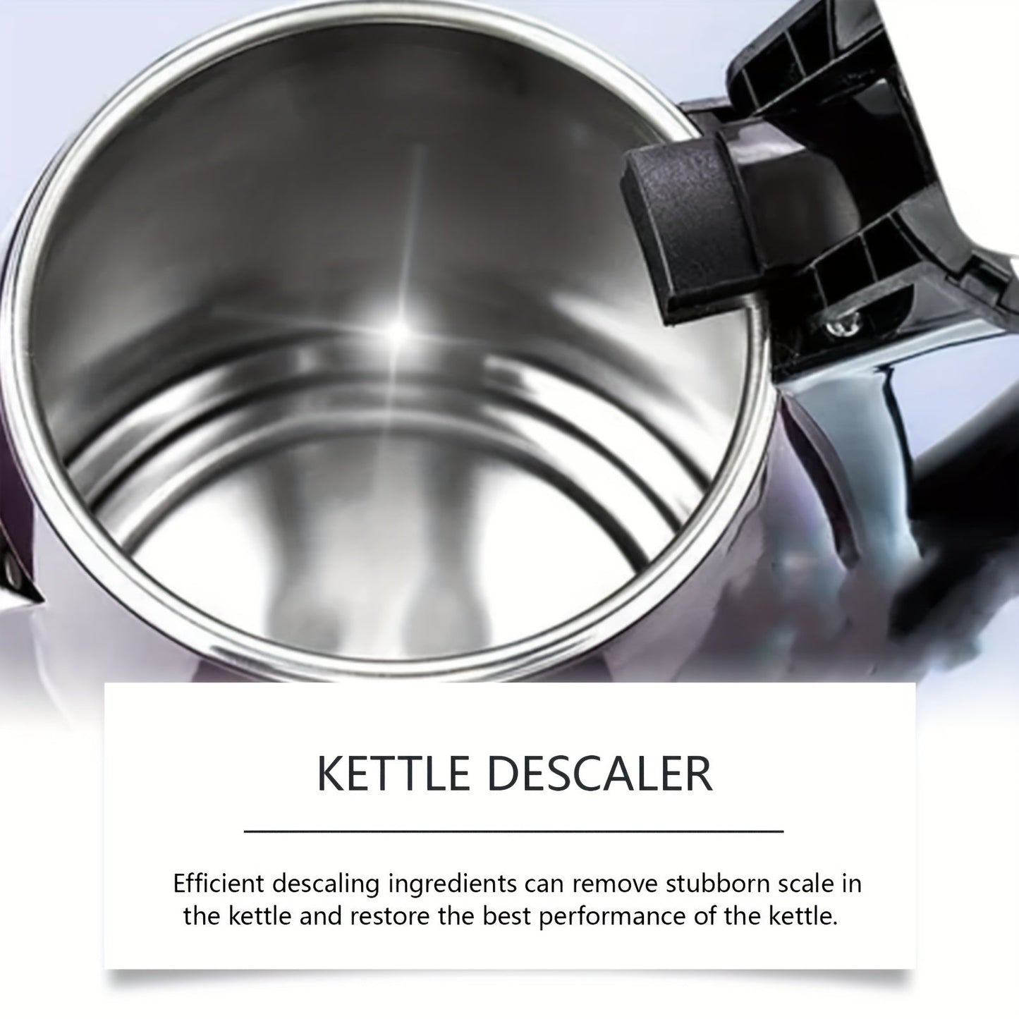 A household cleaning agent designed to remove limescale and enhance the brightness of electric kettles: Descaling Powder for Kettles.