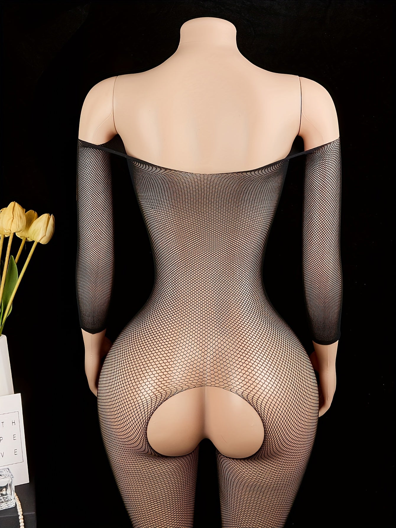 Seductive lingerie collection includes round neck bodysuit, open crotch, transparent mesh styles, sexy stockings, and Valentine's Day shapewear.