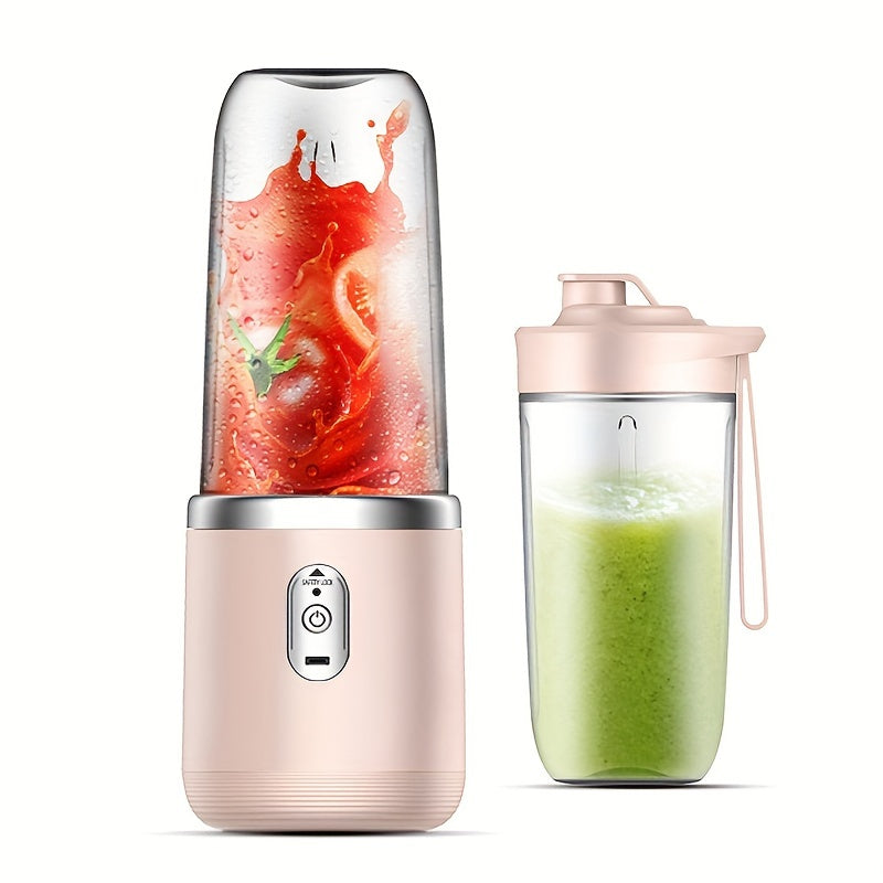 Portable USB rechargeable juicer cup, ideal for home and student use. A multifunctional small juicer perfect for everyday use. A must-have household gadget.