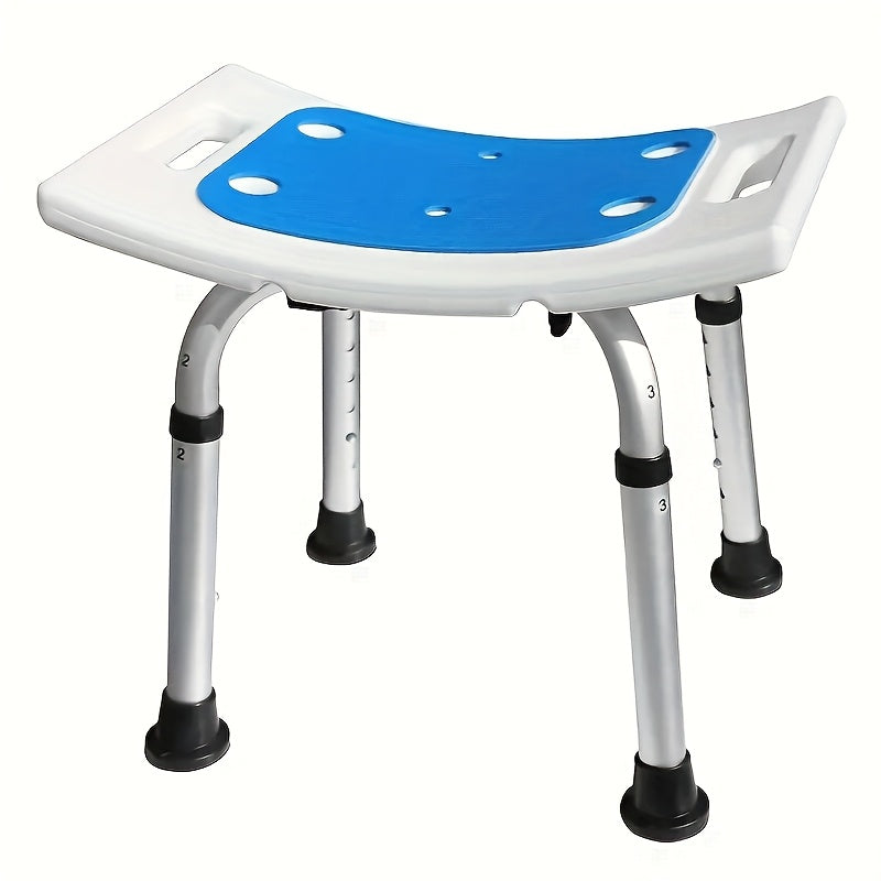 ComfortPlus Adjustable Shower Chair for Elderly and Disabled with Non-Slip Surface, Tool-Free Assembly, Suitable for Shower and Bathtub Use.