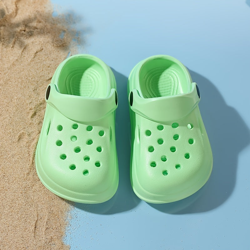 Breathable EVA clogs for boys & girls, casual slip-on shoes for toddlers to age 14, all-season lightweight footwear.