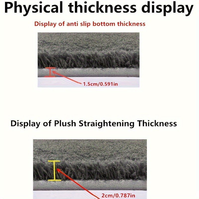 Премиальный, утолщенный коврик для ванны с плюшевыми впитывающими и противоскользящими свойствами. Устойчивый к выцветанию, комфортный ковер для ванной и декора комнаты.