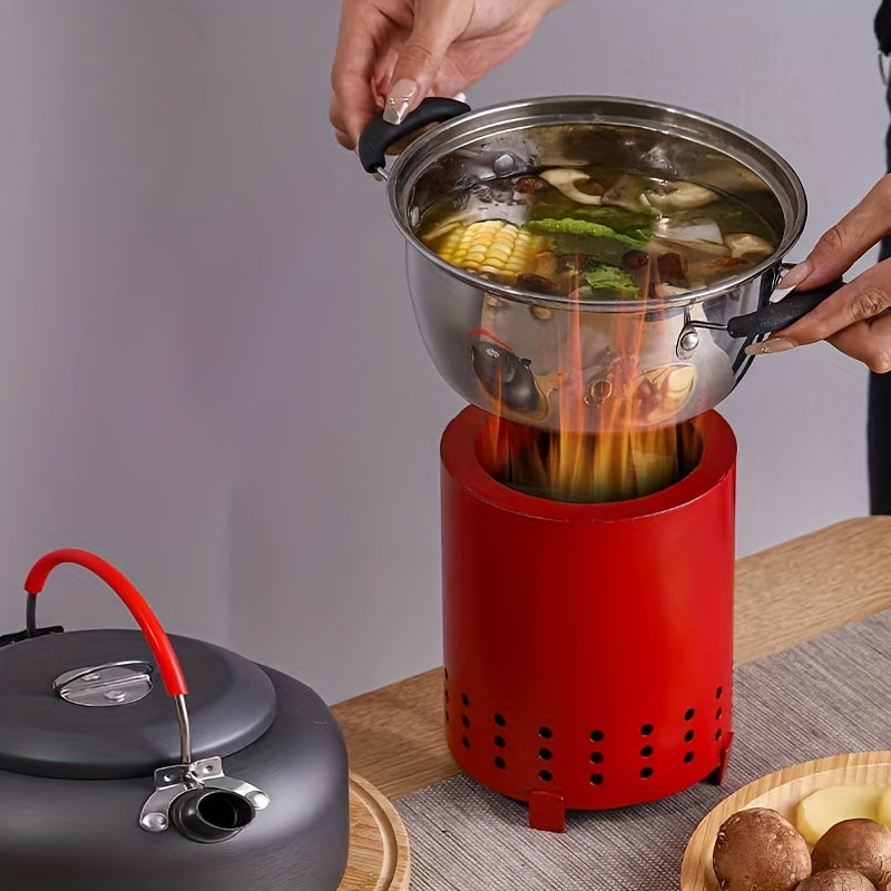 Introducing the Ultimate Outdoor Cooking Solution – Constructed with Durable Iron, this Portable Stove includes a Convenient Stand and Travel Bag, Ideal for Camping, Outdoor BBQs, and Enjoying Toasted Marshmallows. Makes for a Fantastic Gift Idea!