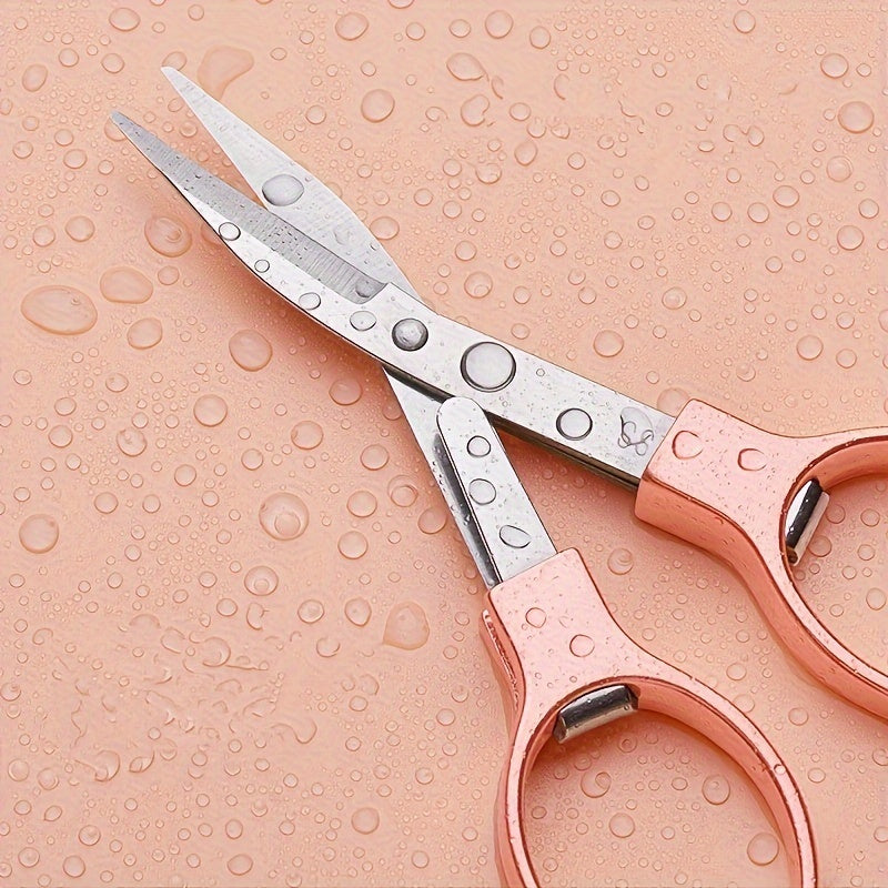 Stainless Steel Folding Scissors: Compact, Versatile, and Portable for Travel and Daily Use.