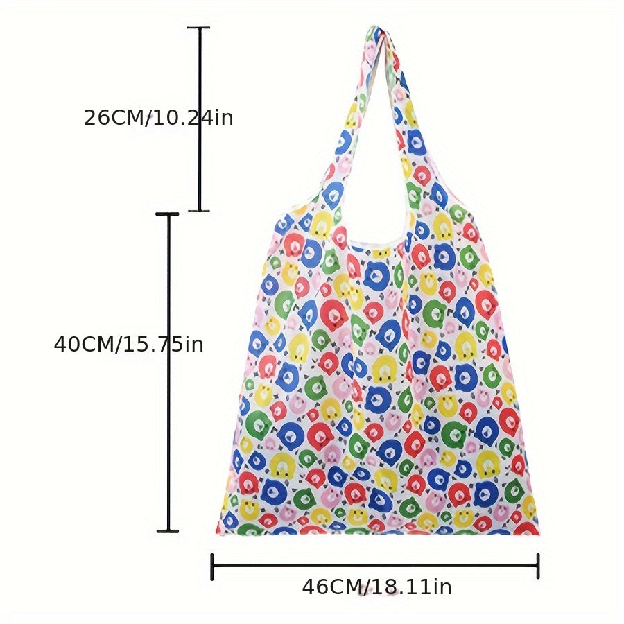 This shopping bag is designed to be convenient for all your needs, with a foldable and portable design that is also fashionable. It is waterproof and durable, with a large capacity perfect for supermarket shopping, traveling, and storing items such as