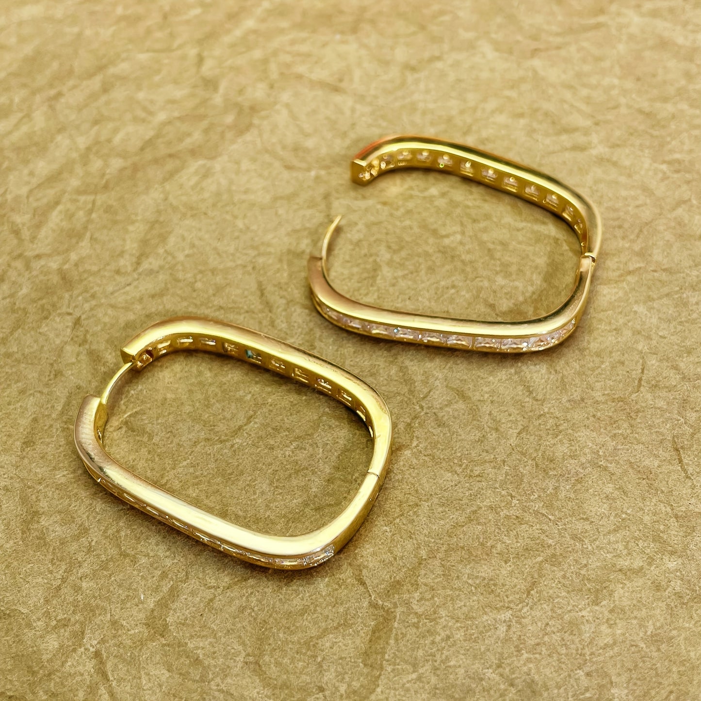 Get Two Pairs of Vintage Boho Style Hoop Earrings featuring 14K Golden Plated Copper with Natural Zirconia, 925 Sterling Silver Posts, December Birthstones. These Non-Fading Luxurious Earrings are perfect for Parties & Vacations, and make an Ideal