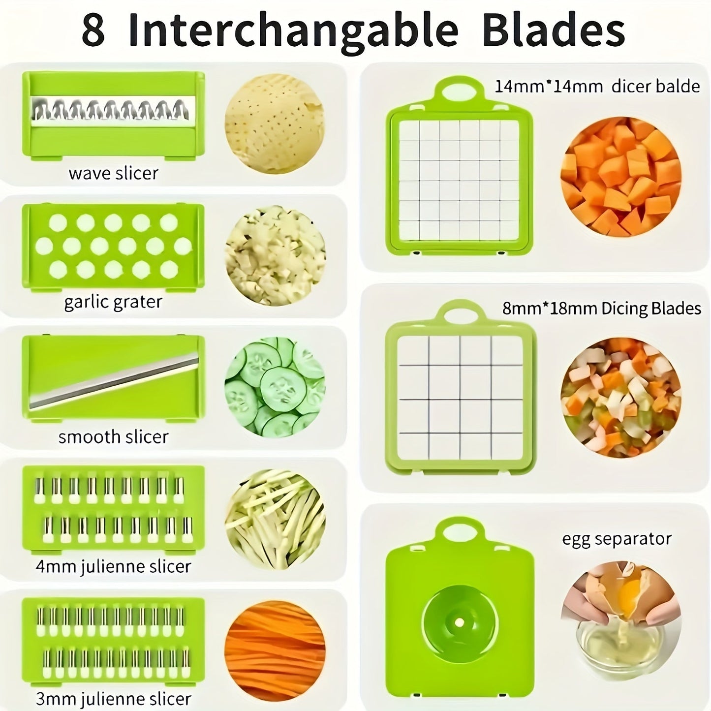 The essential kitchen gadgets 16-piece Stainless Steel Vegetable Chopper Set includes a multifunctional manual food processor with a container, slicer, grater, and cutter for onions, potatoes, and more.