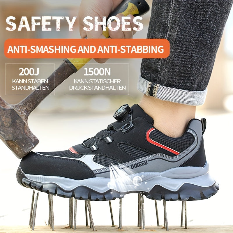 Safety First: DINGGU Men's Work Shoes - Protection Against Smashing, Stabbing, and Slipping All Year Round.