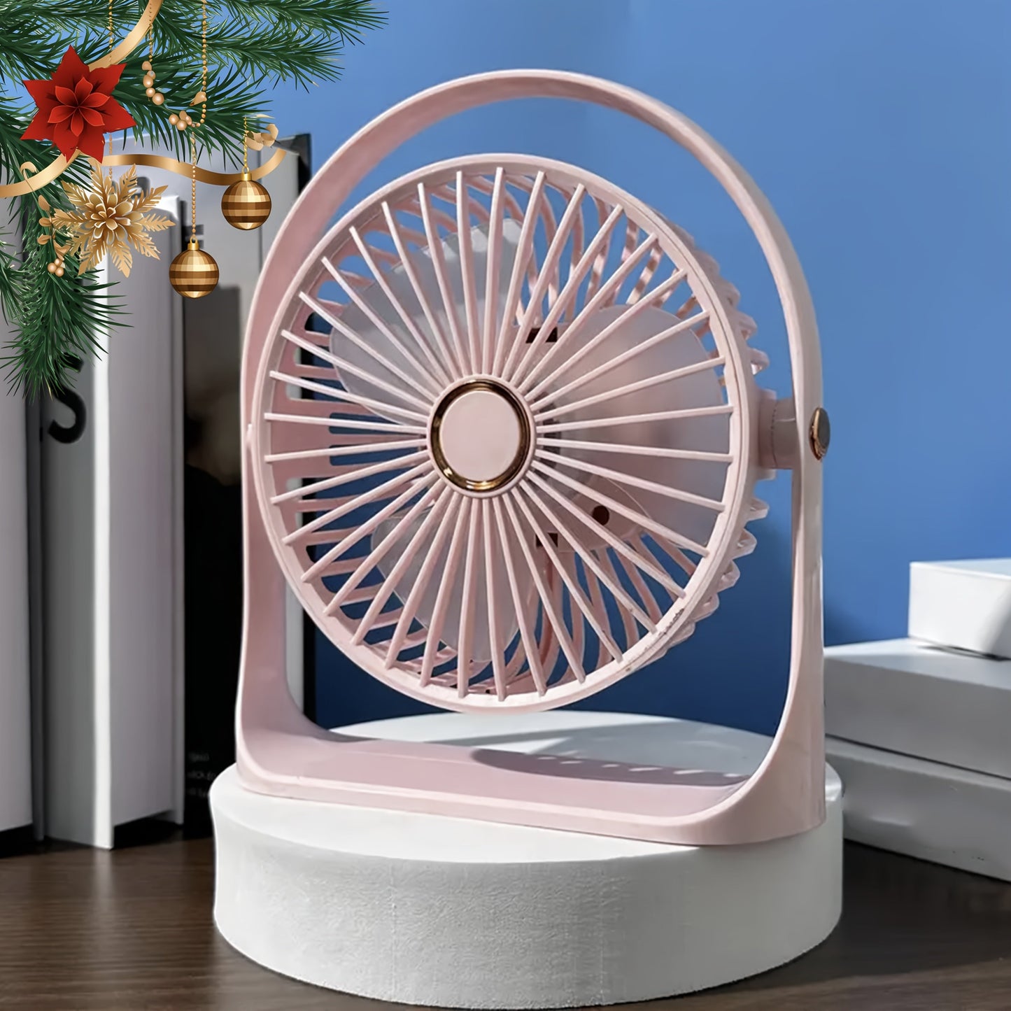 Get the latest Mini Desktop 5-Speed Electric Fan with USB Charging for your Bedroom, Office, Dormitory, Indoor and Outdoor use. It's the perfect Summer gift and a cool portable fan.