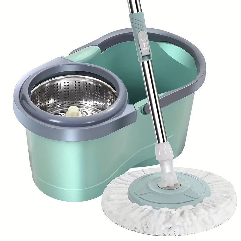 Versatile Hands-Free Spin Mop and Bucket Set - Ideal for Wet or Dry Cleaning on Various Floor Surfaces - Great for Home Cleaning, School Supplies, Marine Adventures & Holiday Season