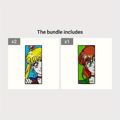 Colorful enamel pin badge with an anime cartoon design for clothing and backpack accessories.