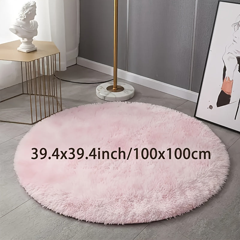 Luxurious Pink Shaggy Area Rug - Soft, Non-Slip & Absorbent, Perfect for Bedroom, Living Room & Play Areas, Easy to Maintain, Made of Polyester, Ideal for Home Decor