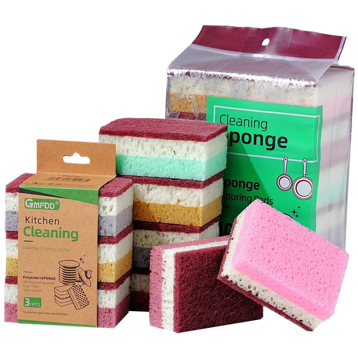 Magic Wipe: High-Quality, Porous Seaweed Sponge for Kitchen and Housework Cleaning, Dishwashing Pot, and More